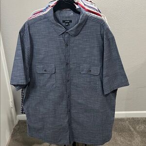 Alfani Men's Dark Blue Button Down Shirt